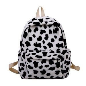Cowprint Plush Backpack